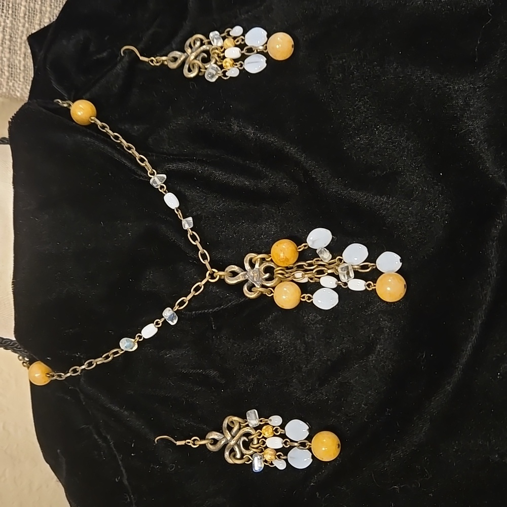 Necklace &  pierced earrings